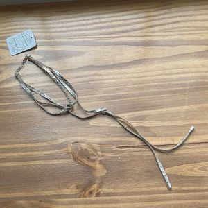 Free People Silver Layered Holographic Necklace